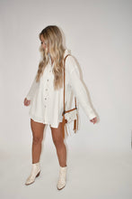 Load image into Gallery viewer, Light Beige Long Sleeve Cotton Romper
